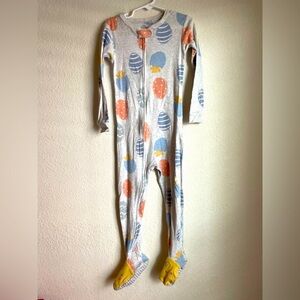 Carter's Gray with Easter Eggs multi color Footed One Piece pajama size 5T